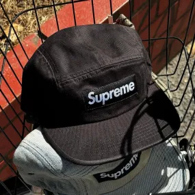 Supreme Washed Chino Twill Camp Cap Black