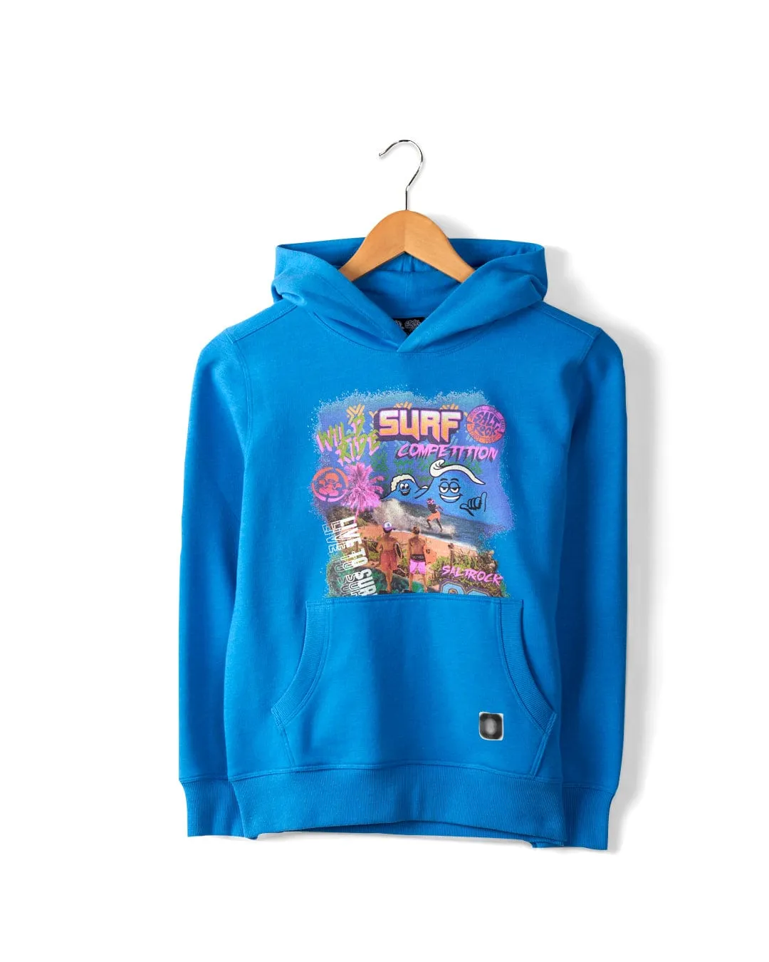 Surf Comp - Kids Recycled Pop Hood - Blue