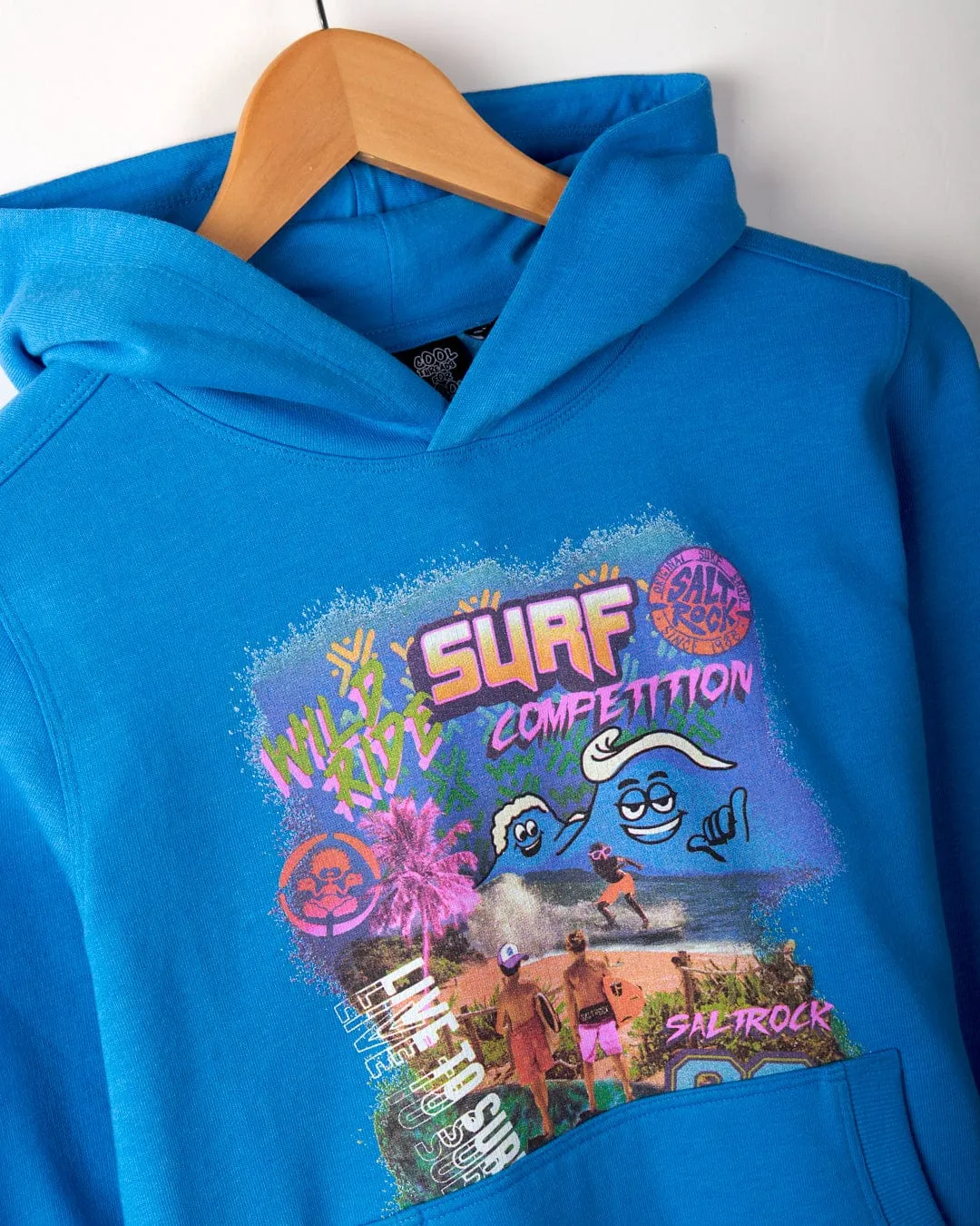 Surf Comp - Kids Recycled Pop Hood - Blue