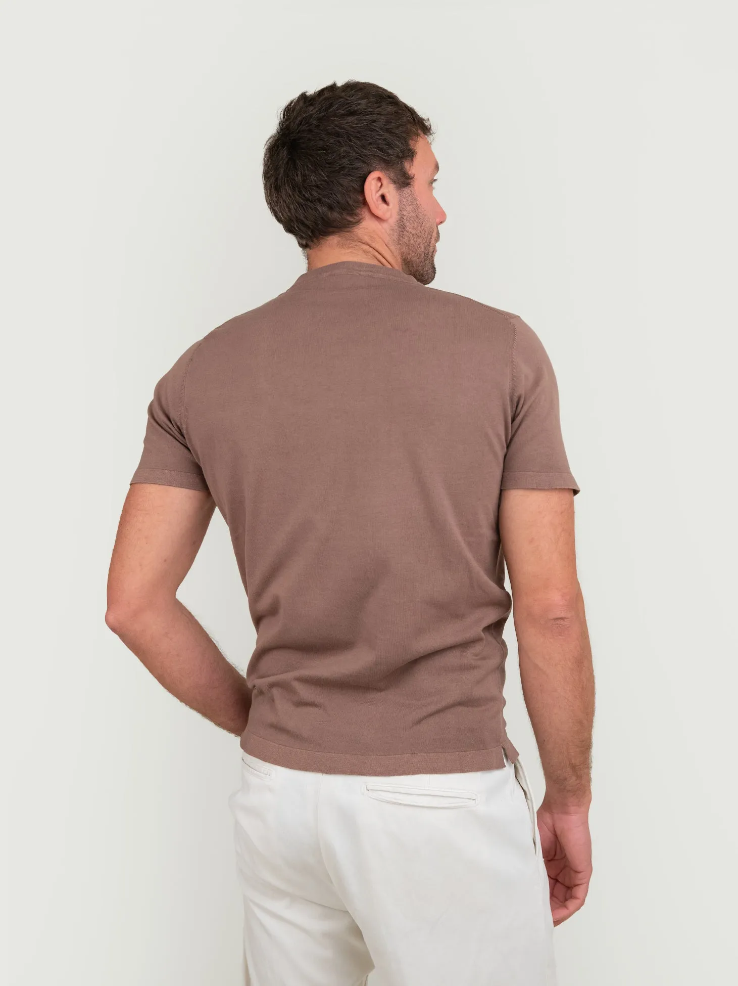 T-SHIRT IN COTONE COLOR MUD