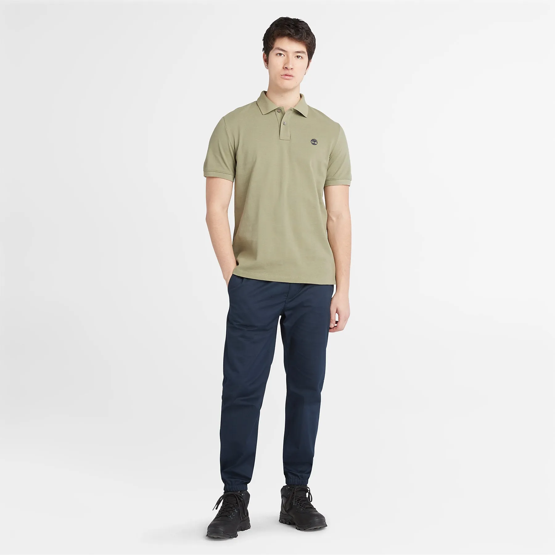 Timberland Mens Millers River Pique Polo T-Shirt - Short Sleeved