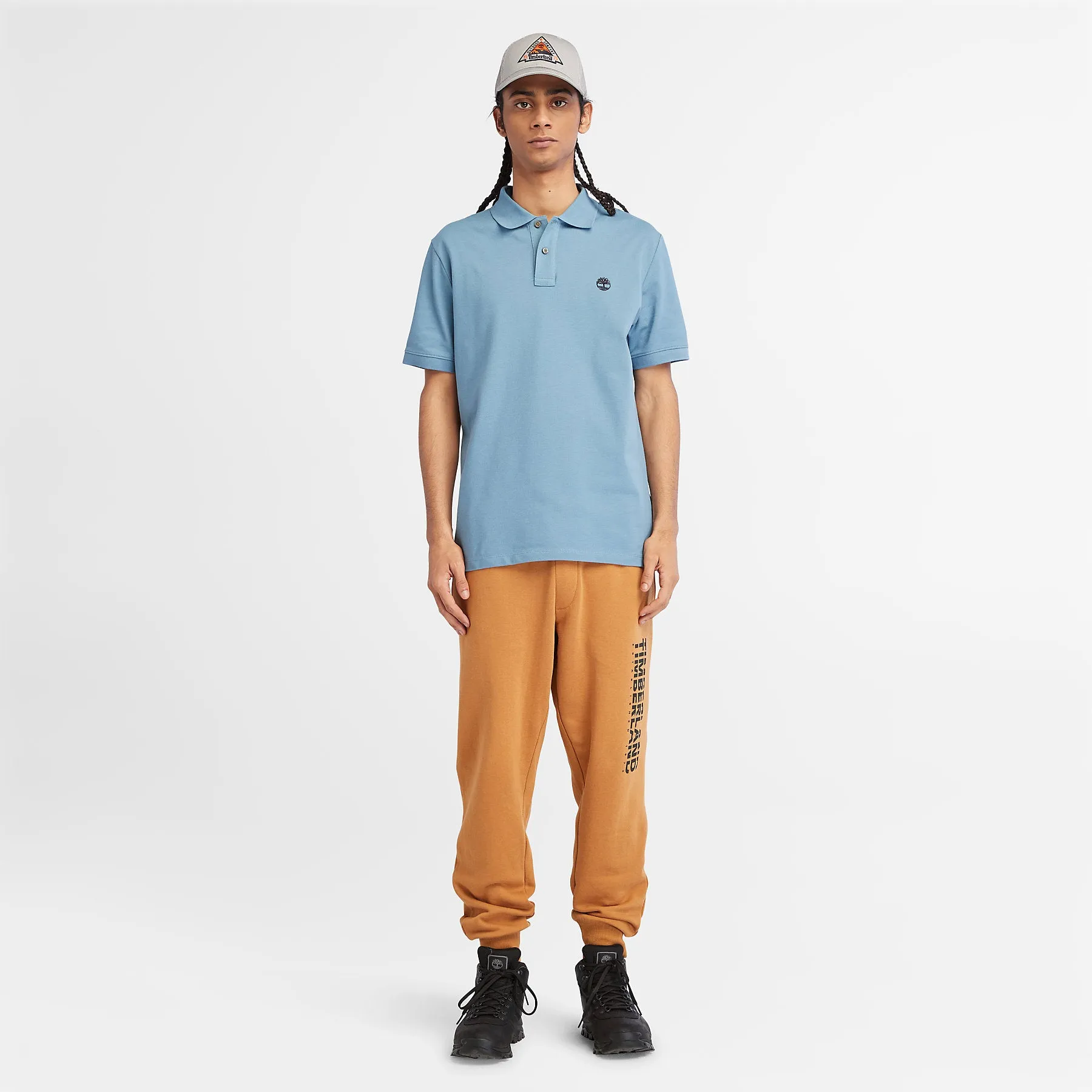 Timberland Mens Millers River Pique Polo T-Shirt - Short Sleeved