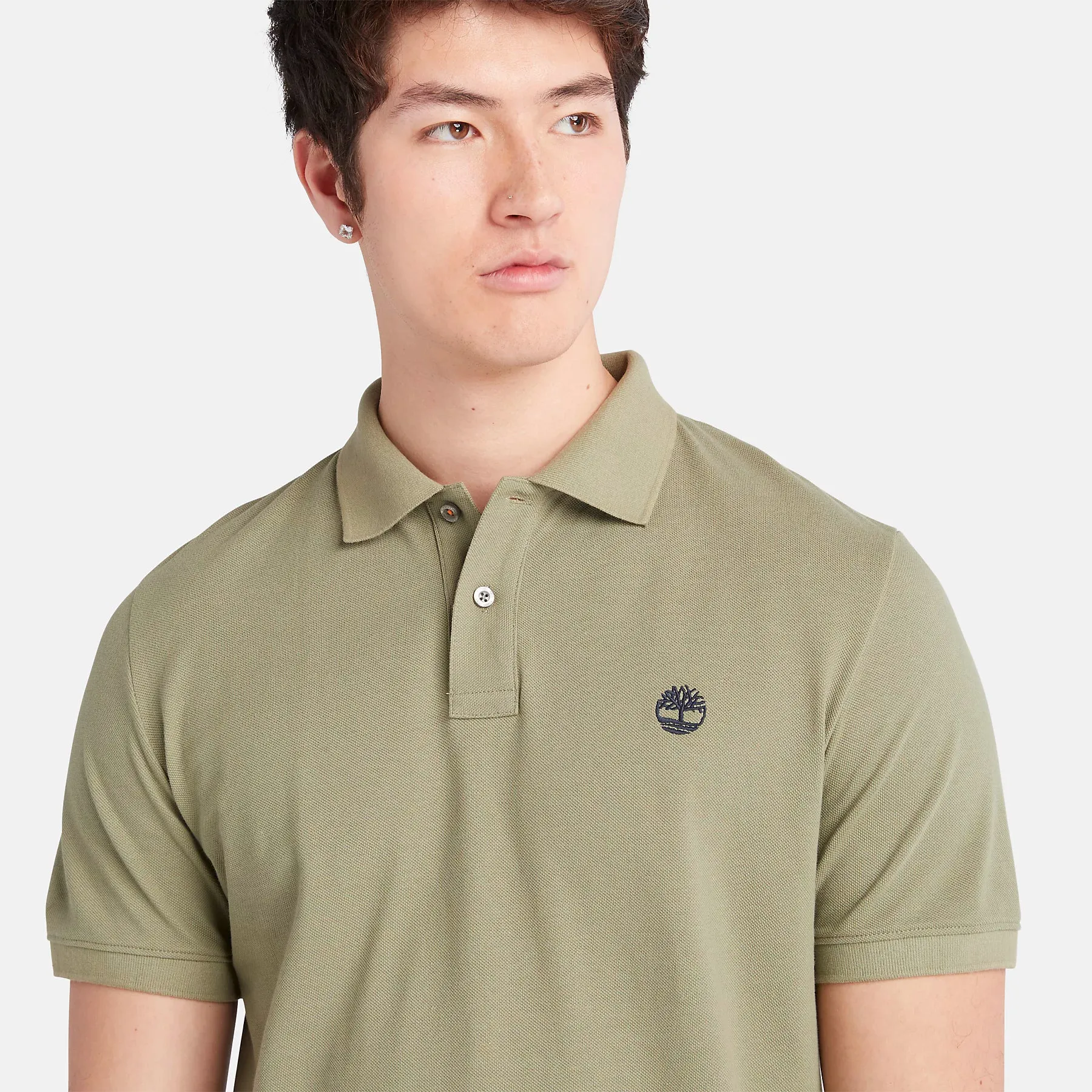 Timberland Mens Millers River Pique Polo T-Shirt - Short Sleeved