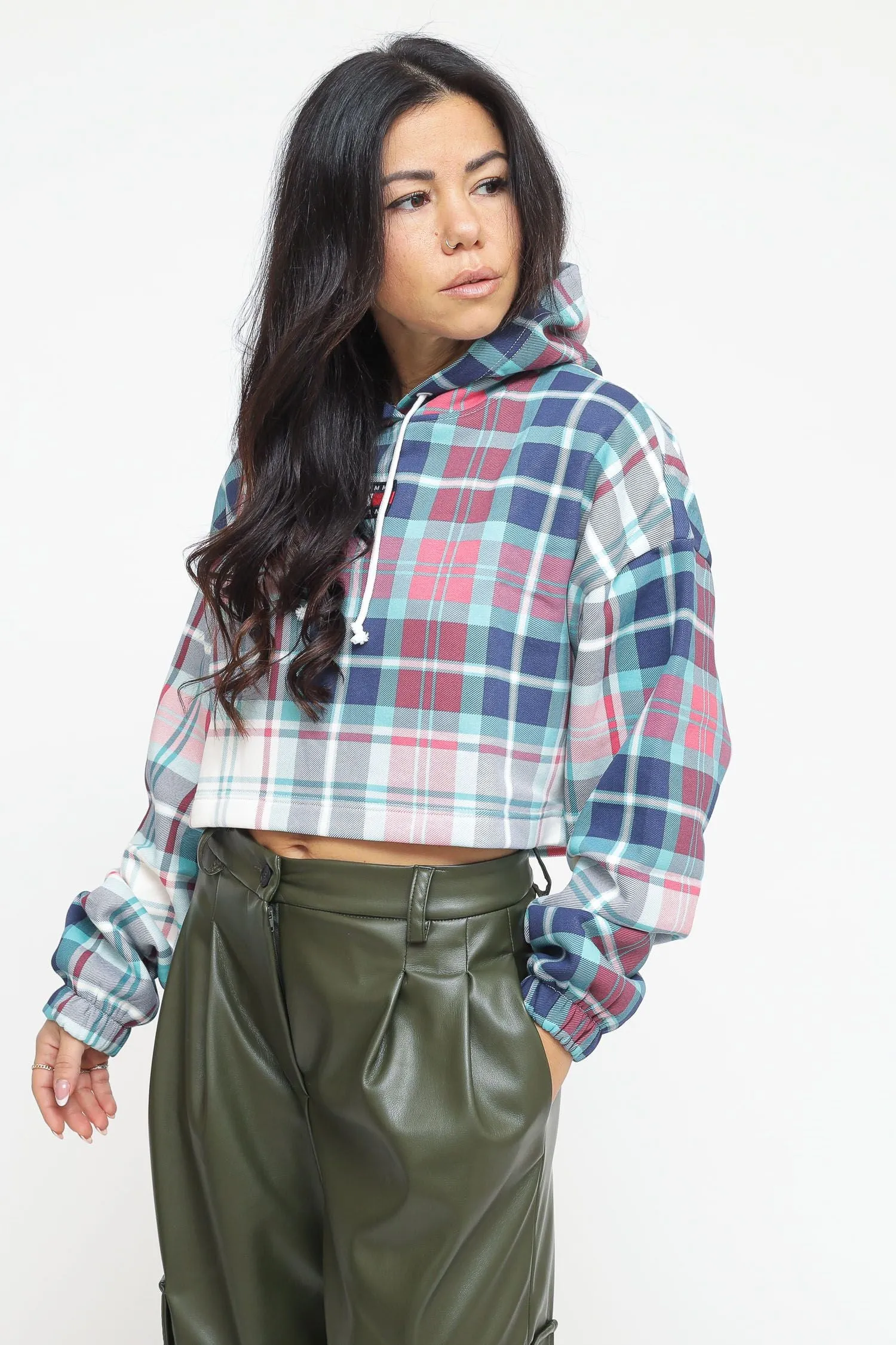 Tjw Sp Crp Tartan Badge Hoodie - Tommy Tartan