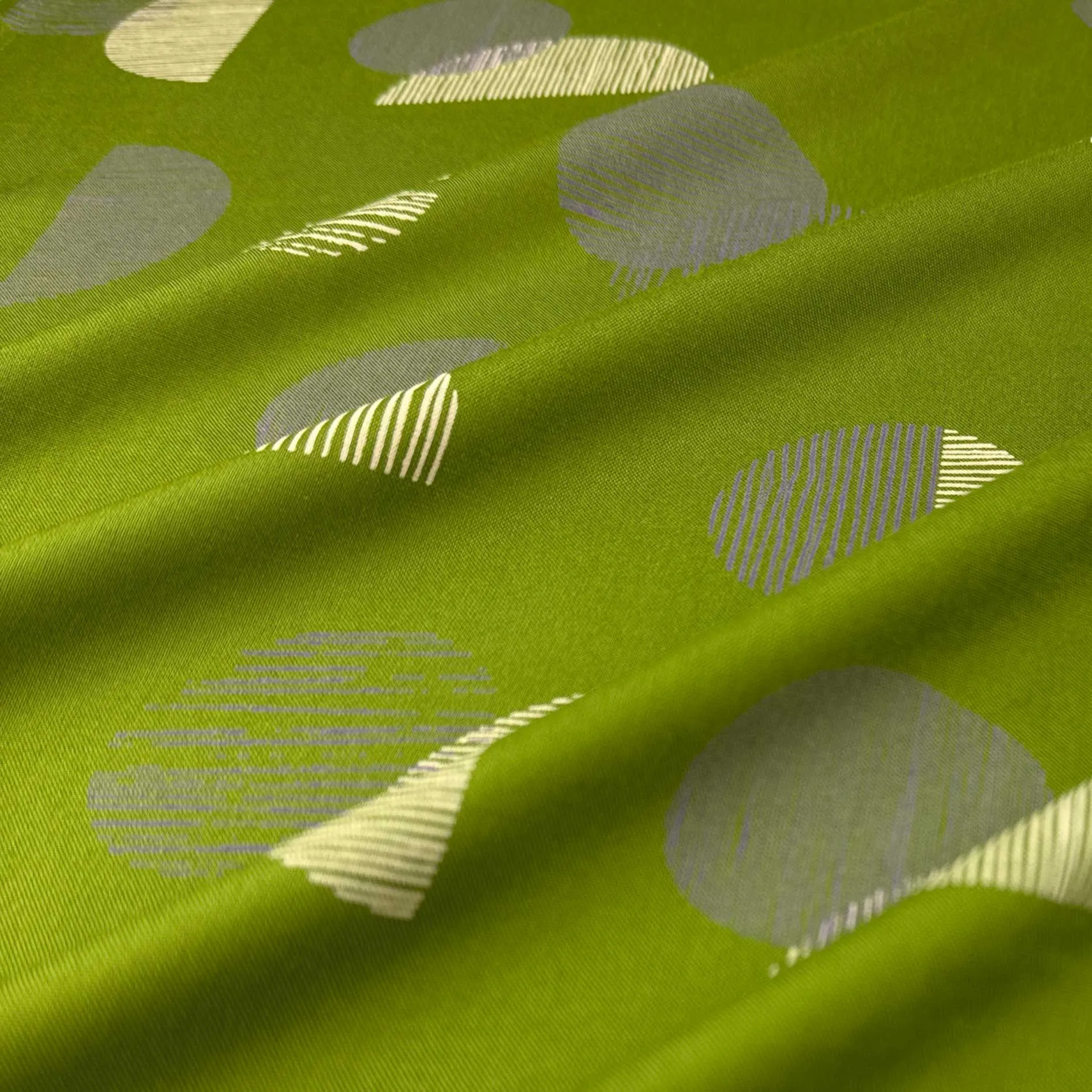 Viscose Rayon Challis Fabric in Jane Matcha