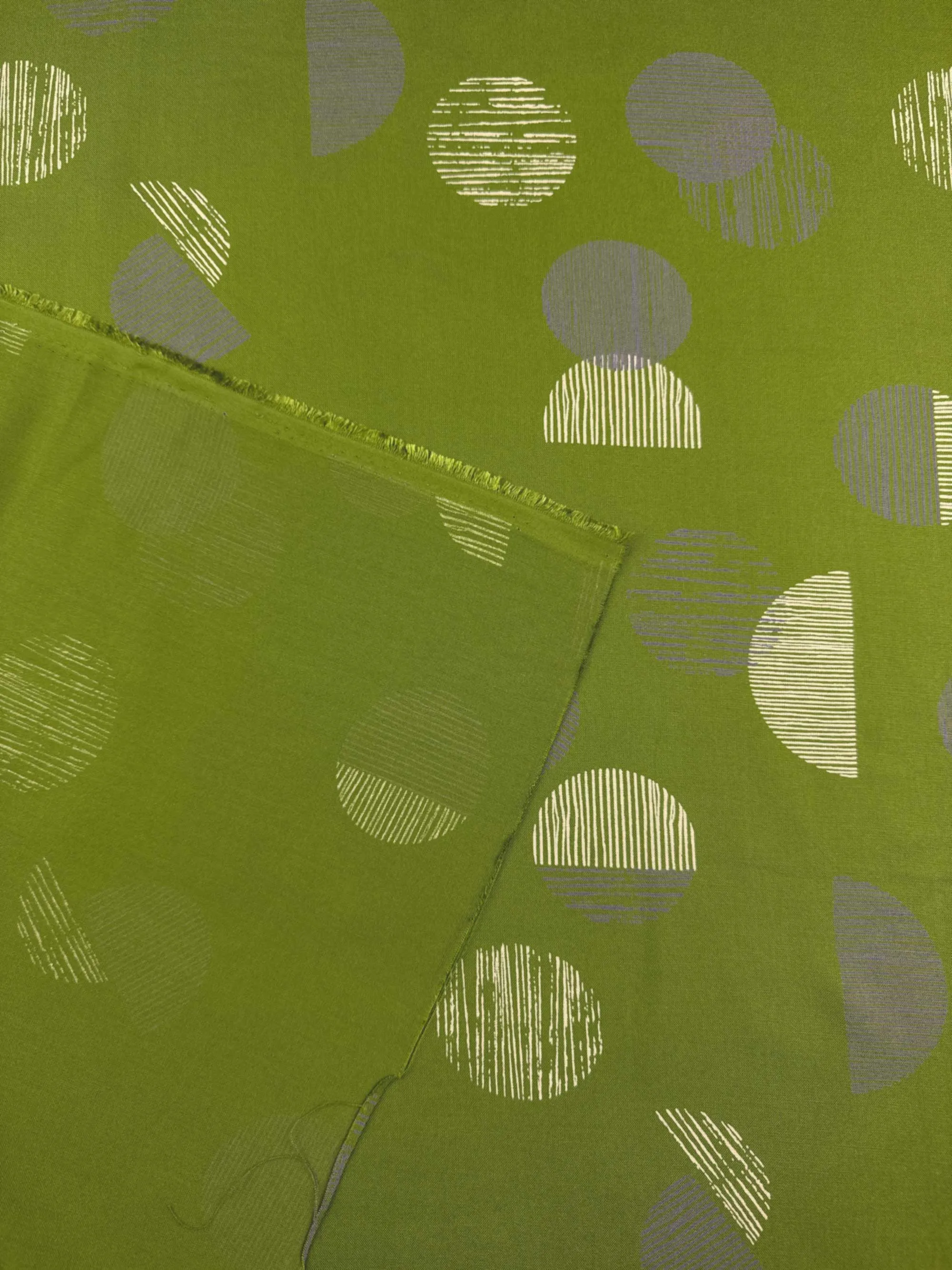 Viscose Rayon Challis Fabric in Jane Matcha