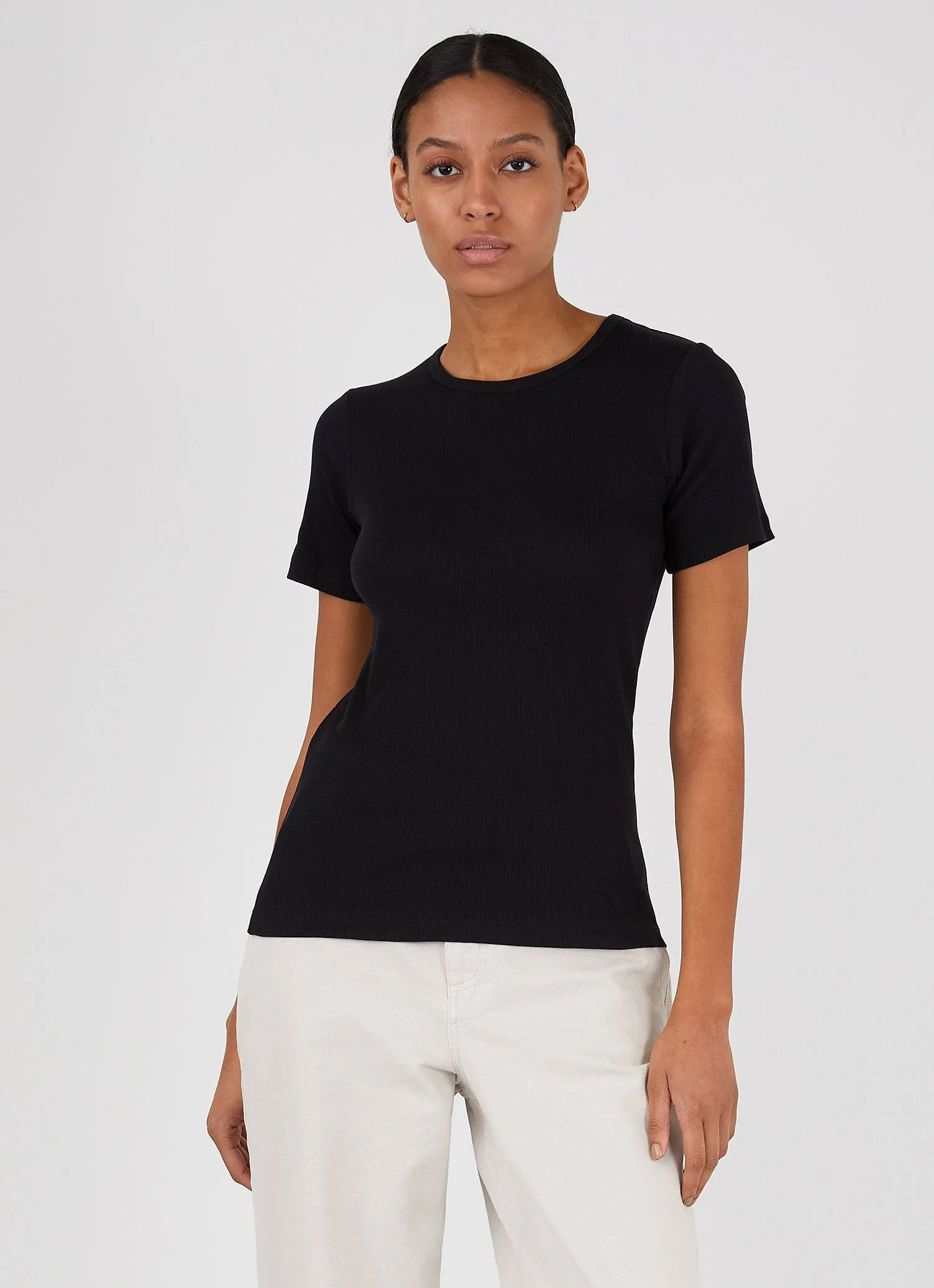 Women's Rib T-shirt in Black